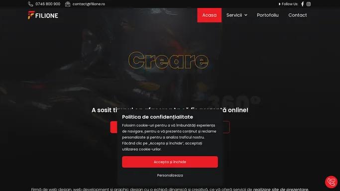 Filione - Creare magazin online | Creare site | Creare logo