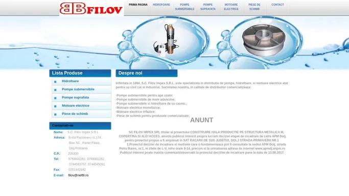 Filov Impex - Motoare electrice, hidrofoare, pompe submersibile