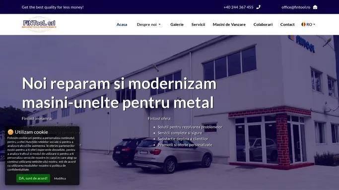 Reparatii masini unelte, Modernizare masini unelte - prelucrarea metalului | Fintool srl