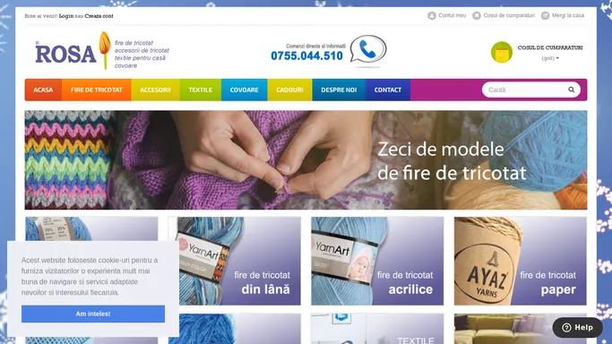 fire de tricotat, magazin online de fire si accesorii de tricotat, fire de tricotat ROSA - FireRosa.ro