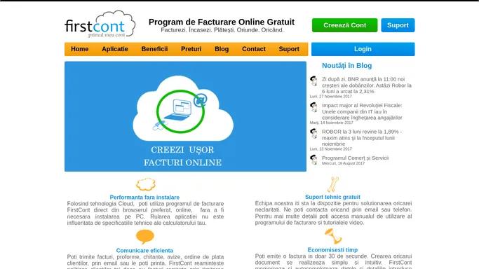 FirstCont - Platforma Online de Facturare si Gestiune | FirstCont