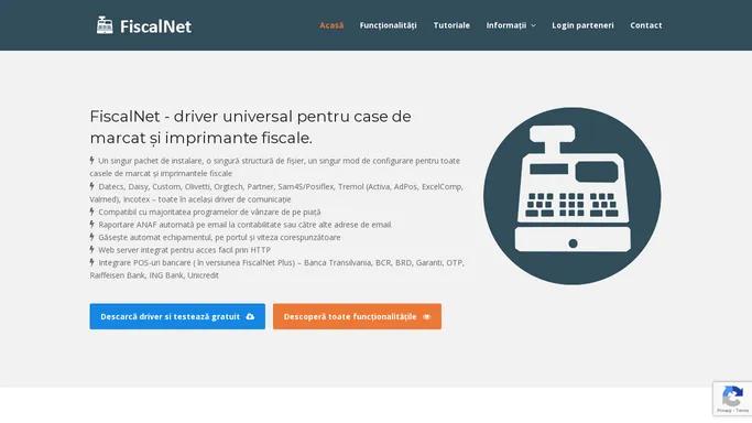 FiscalNet - Driver universal case marcat si imprimante fiscale