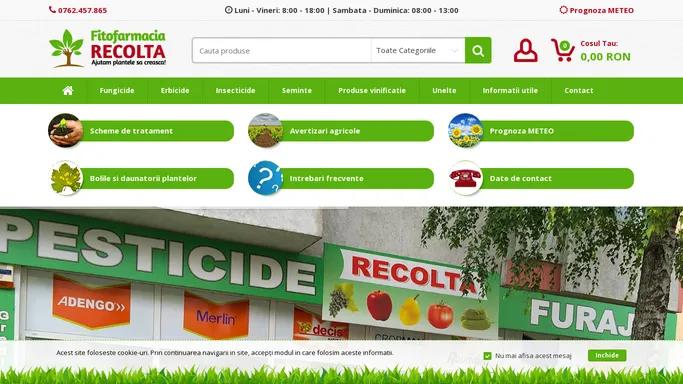Fungicide, Erbicide, Insecticide, Ingrasaminte, Semninte