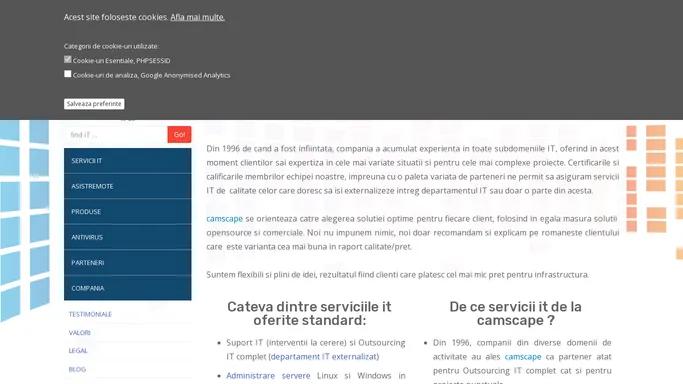 Servicii IT, Outsourcing IT, Suport IT | camscape.ro