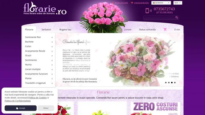 Florarie.ro - prima florarie online din Romania.