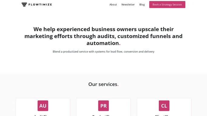 Flowtimize | Upscale Your Marketing Efforts