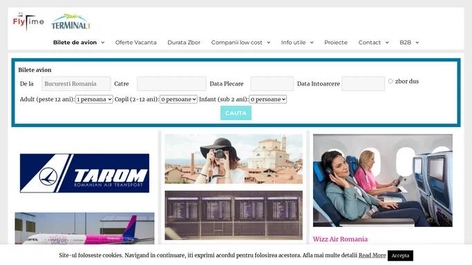 Bilete avion Wizz Air, Blue Air si Ryanair prin Flytime