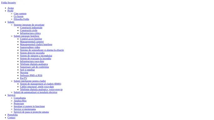 Sisteme integrate de securitate - Folda Security