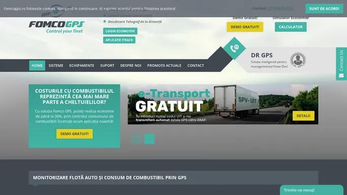 Monitorizare flota auto prin GPS