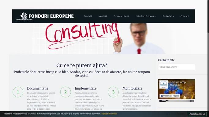 Fonduri Europene Sibiu – Consultanta fonduri europene nerambursabile