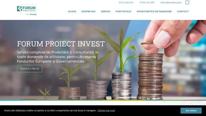 Forum Proiect Invest | Consultanta fonduri europene | Pitesti