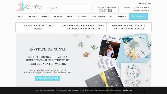 Invitatii nunta personalizate | ForeverAfter.ro