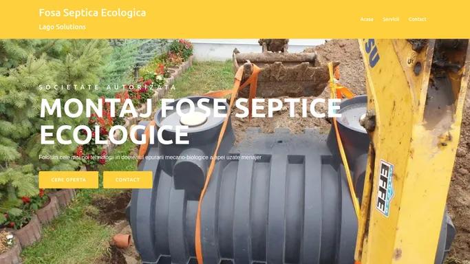 Fosa Septica Ecologica – Lago Solutions