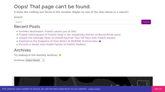 Page not found – Fratelli