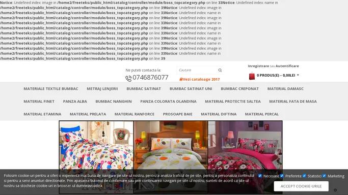 Freeteks: Magazin Online/Depozit Materiale Textile, Lenjerii de pat Bumbac