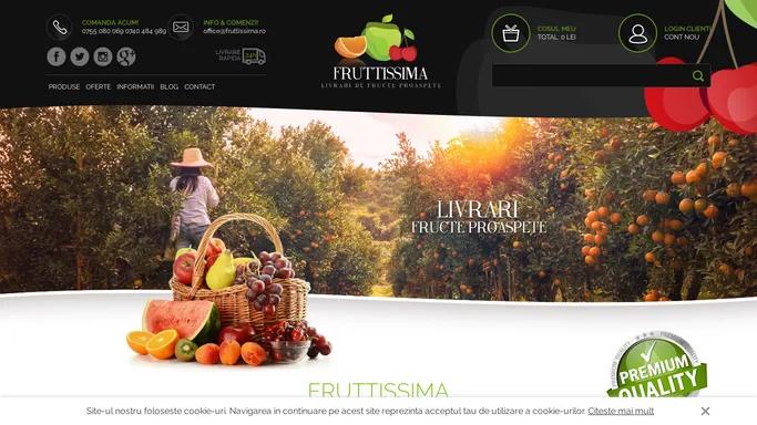 Fruttissima - Livrari de fructe proaspete|Fructe la birou sau acasa