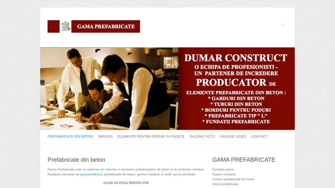 Prefabricate din beton | Gama-Prefabricate.ro