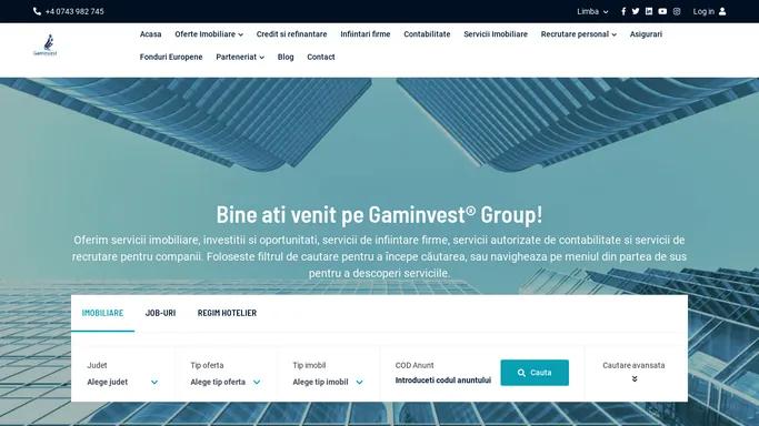 Gaminvest Oradea imobiliare, infiintare firme, contabilitate