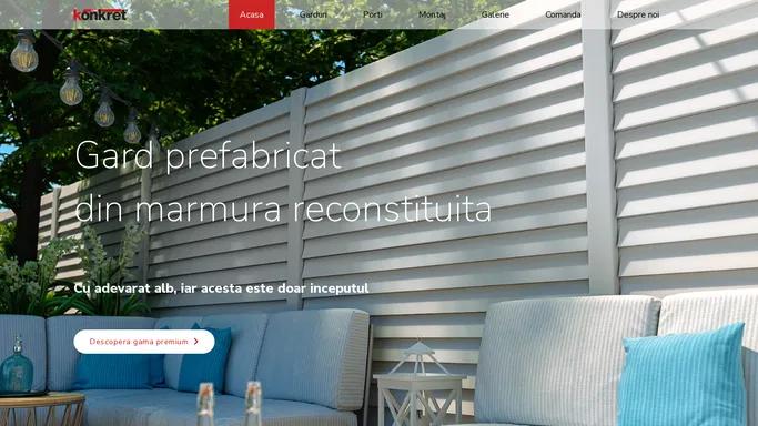 Gard prefabricat din marmura reconstituita. Gard "la cheie". Preturi online.