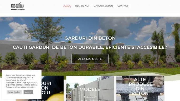GARDURI BETON GIURGIU – Produse prefabricate din beton