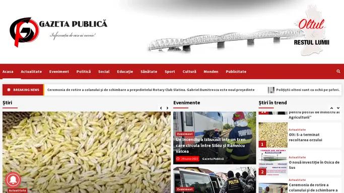 Gazeta Publica – Informatia de care ai nevoie !