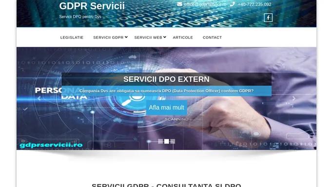 Acasa | Servicii DPO pentru Dvs | GDPR Servicii