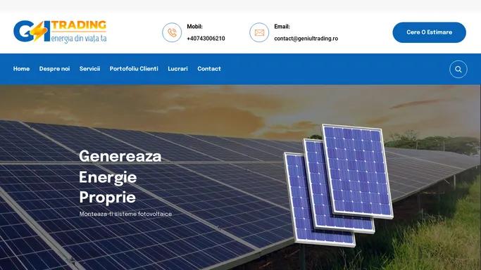 GEN & IUL TRADING – Sisteme panouri fotovoltaice