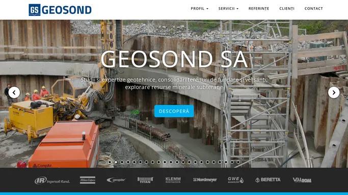 GEOSOND SA – Expert pentru servicii si lucrari speciale geotehnice