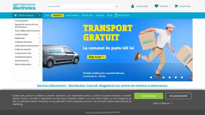 German Electronics - distribuitor Conrad: Magazinul tau online de tehnica si electronica