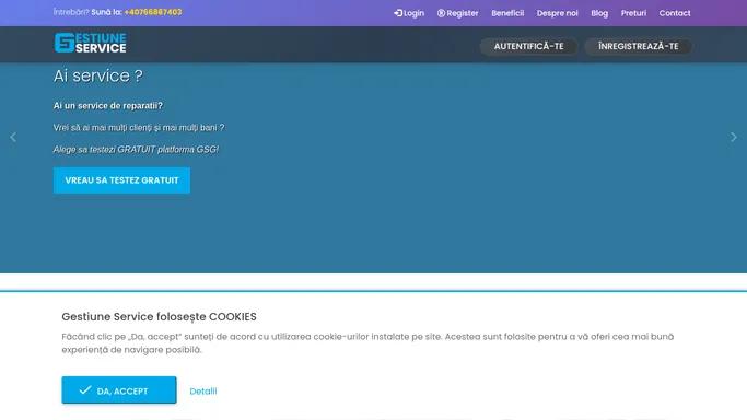 Aplicatie service reparatii - Gestiune Service