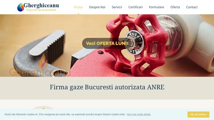 Firma gaze Bucuresti autorizata ANRE si ISCIR