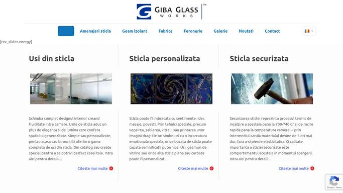 GIBA-GLASS | sticla personalizata, feronerie, cabine de dus, servicii montaj