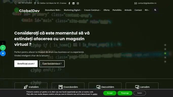 Creare Site Craiova | Optimizare | Promovare Online | GDPR - GlobalDev
