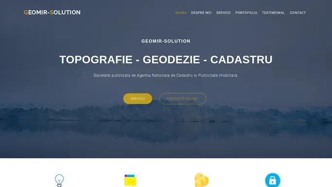 Geomir-Solution | TOPOGRAFIE - GEODEZIE - CADASTRU