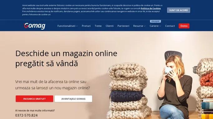 Gomag | Platforma eCommerce pentru Creare Magazin Online care Vinde