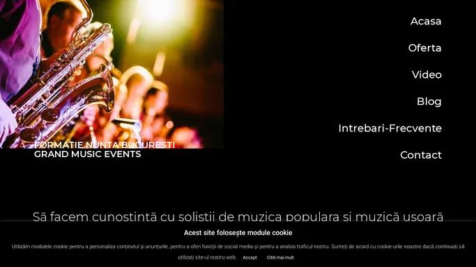 Formatii nunta Bucuresti | GRAND Music Events | muzica nunta 2022-2023
