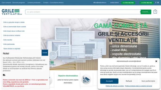 Grile Ventilatie | Grile pentru sisteme de ventilatie |