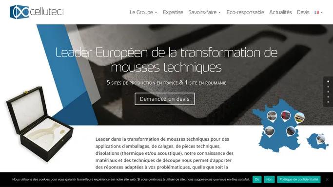 Emballages et transformation de mousse PE ou PU - Groupe CELLUTEC