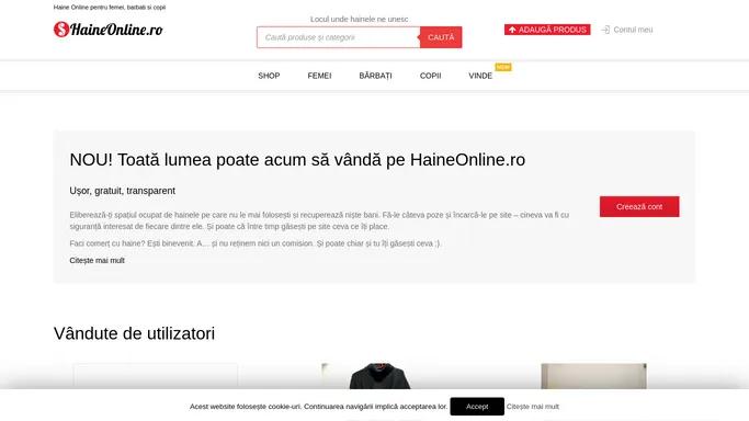 Vinzi si cumperi haine noi si folosite - Locul unde hainele ne unesc.