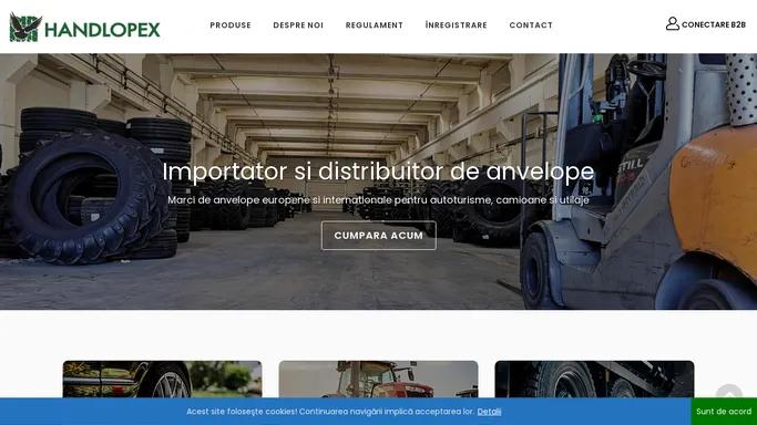 Handlopex - Importator si distribuitor de anvelope. Vanzari B2B. Comenzi si livrari anvelope en-gros.