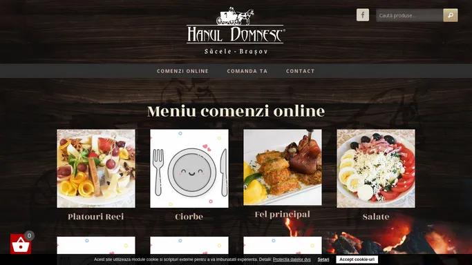 Meniu comenzi online | Restaurant Hanul Domnesc Brasov, Sacele