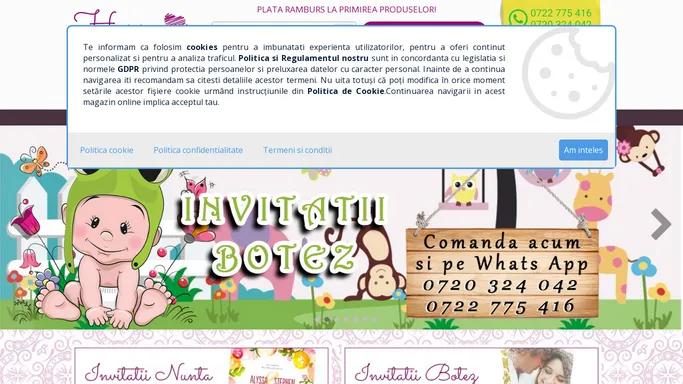 Invitatii Nunta, Invitatii Botez - Happycards