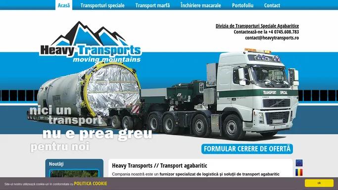 Transport agabaritic international & intern - Heavy Transports