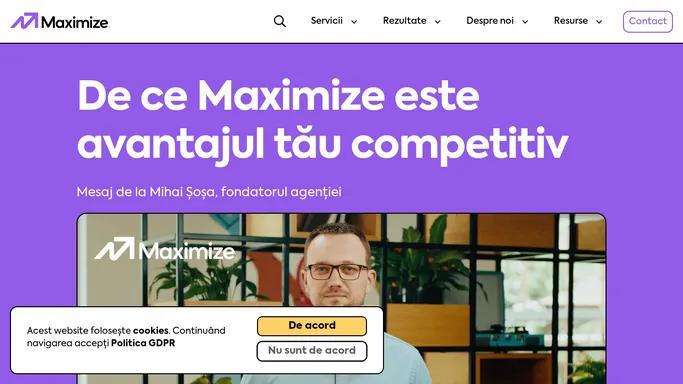 Maximize: Agentie Marketing Online - Agentie PPC - Google&Facebook Ads