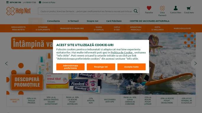 Farmacia Online HelpNet.ro - comenzi cu livrare gratuita in farmacii