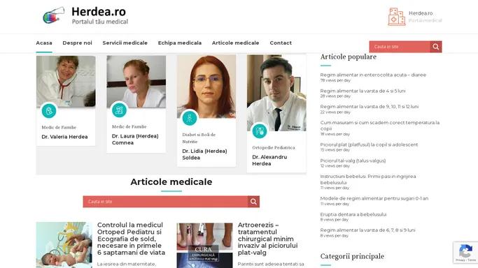Herdea.ro – Portal Medical – Medic pediatru, medic de familie, ortopedie pediatrica, stil de viata sanatos