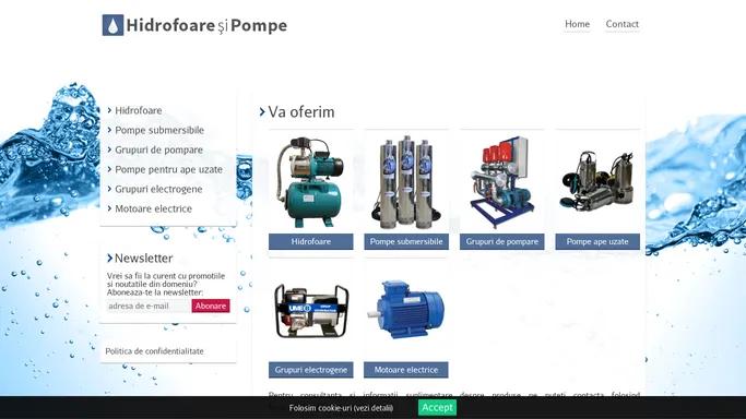 Hidrofoare, pompe submersibile | HidrofoaresiPompe.ro