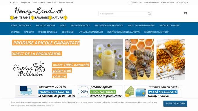 Honey-Land.net Produse Apicole 100% naturale - Produse Apicole 100% naturale Honey Land