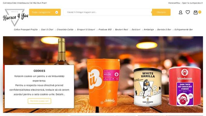 Magazin online de siropuri, cafea proaspat prajita si produse horeca