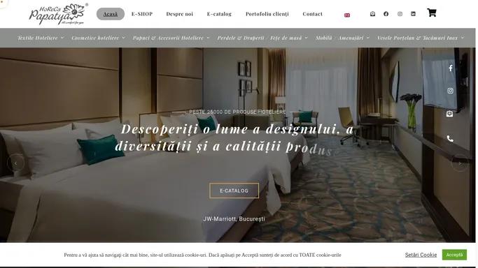 Textile si Cosmetice Hoteliere | Consumabile, Lenjerii si Perdele pentru Hoteluri - HoReCa Papatya